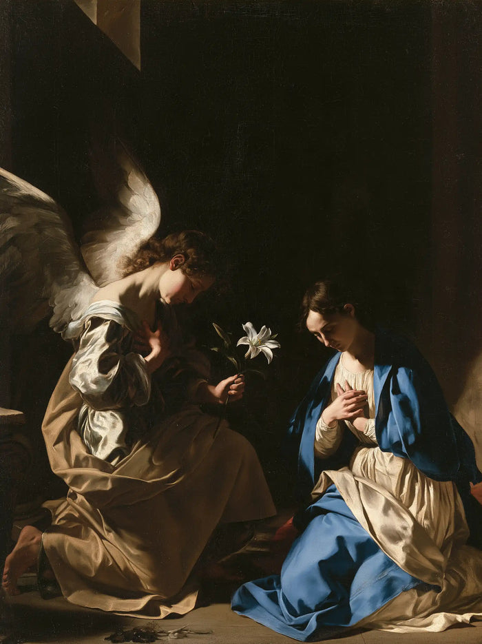 The Annunciation - Caravaggio Tenebrism · Portrait n° 4