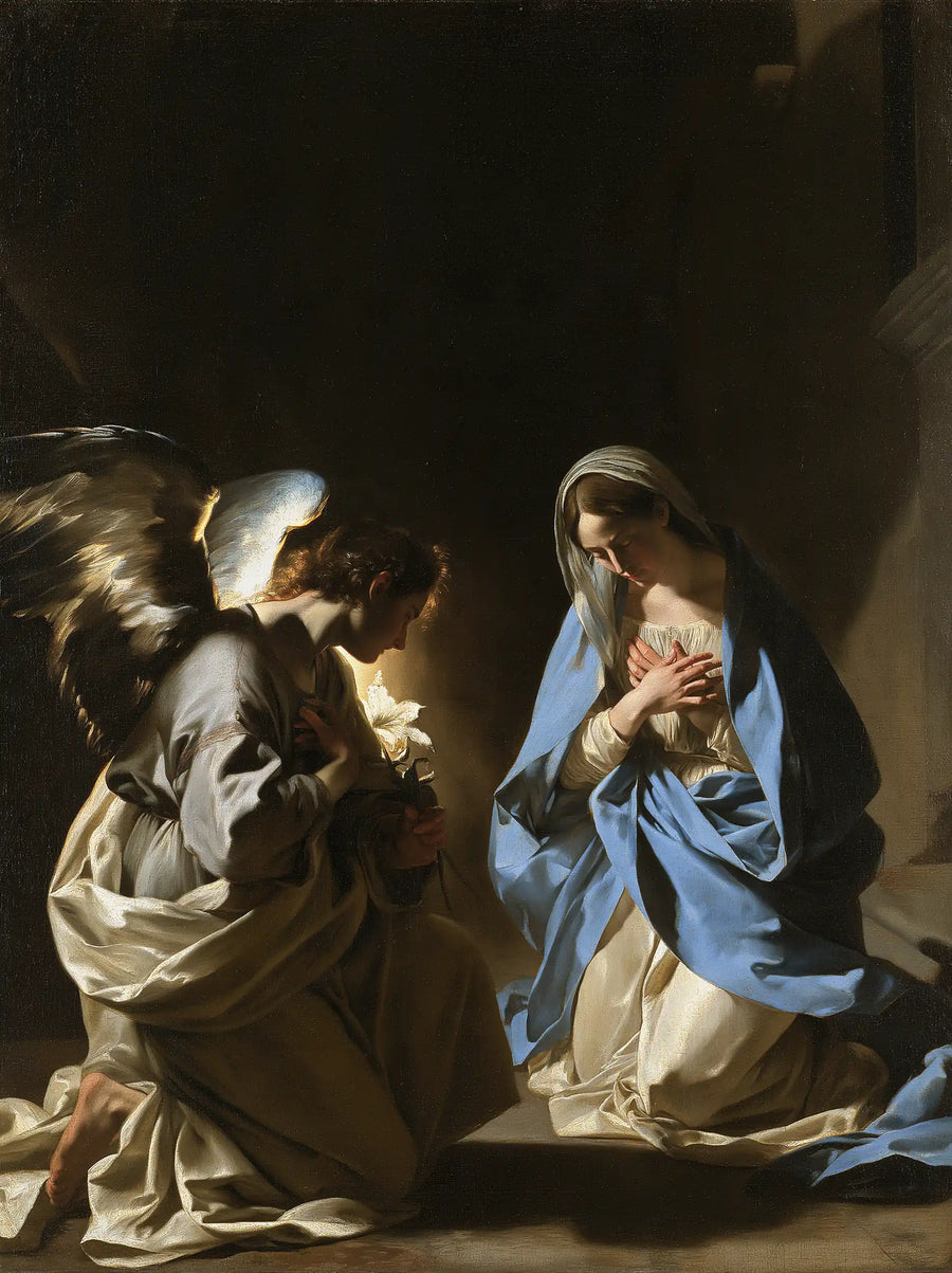 The Annunciation - Caravaggio Tenebrism · Portrait n° 6