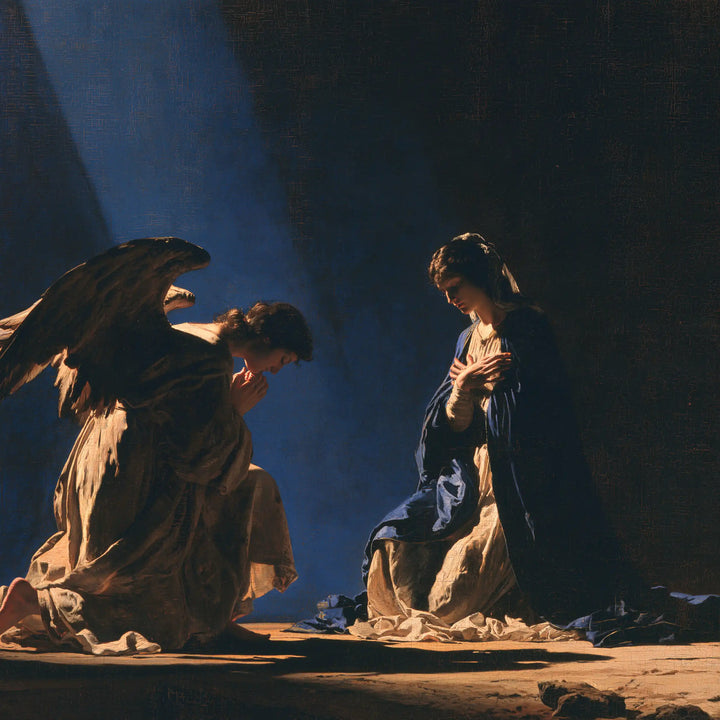 The Annunciation - Midnight Blue Chiaroscuro · Square n° 2