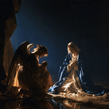 The Annunciation - Midnight Blue Chiaroscuro · Square n° 9