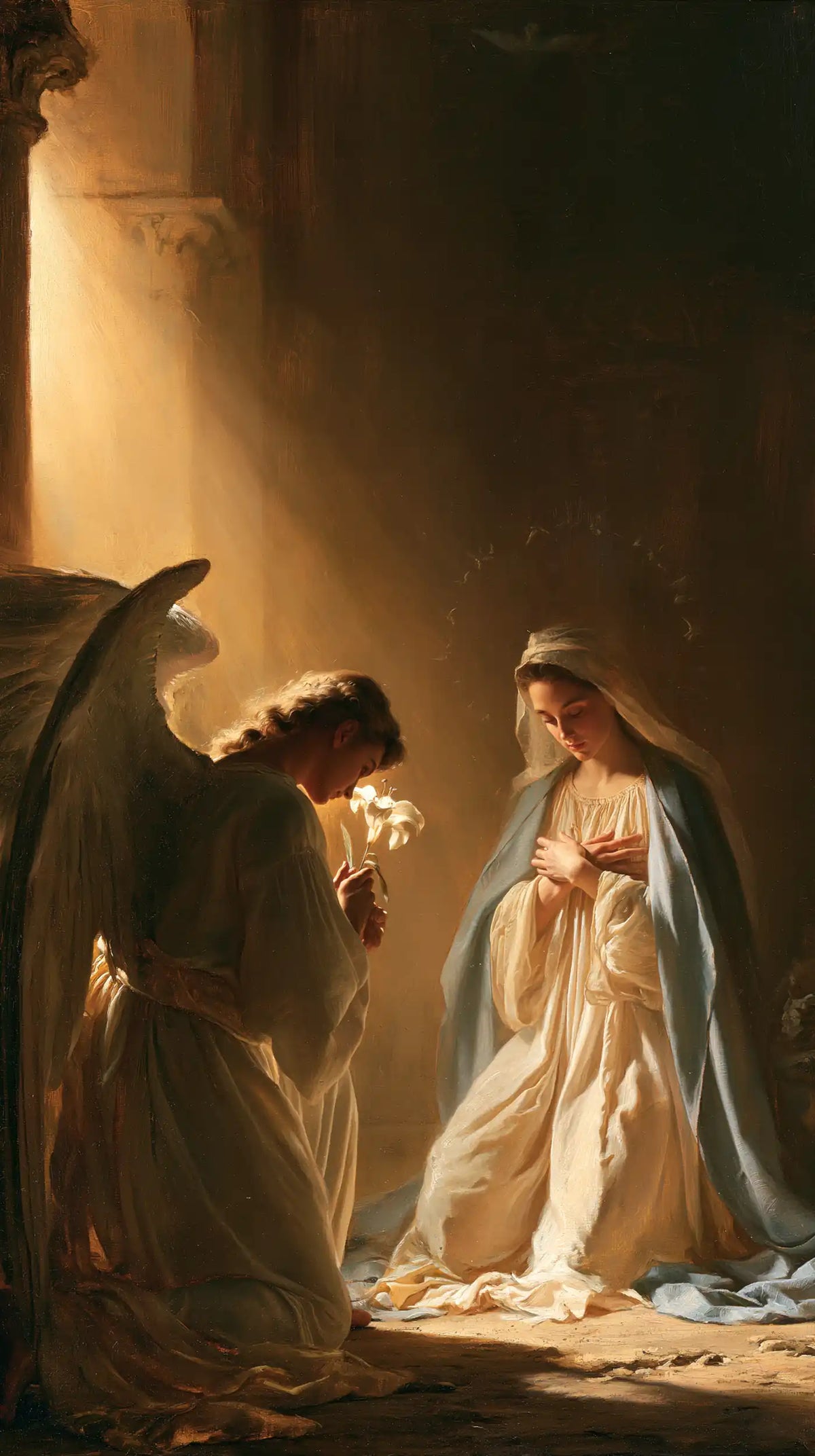 the peace of the Annunciation in Peace of the Annunciation style, portrait Christian artwork no. 3