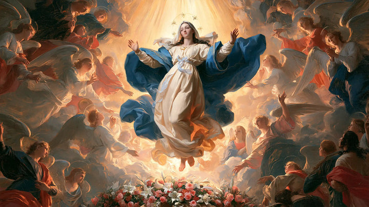 The Assumption of Mary — The Blue Veil Above the Flowers