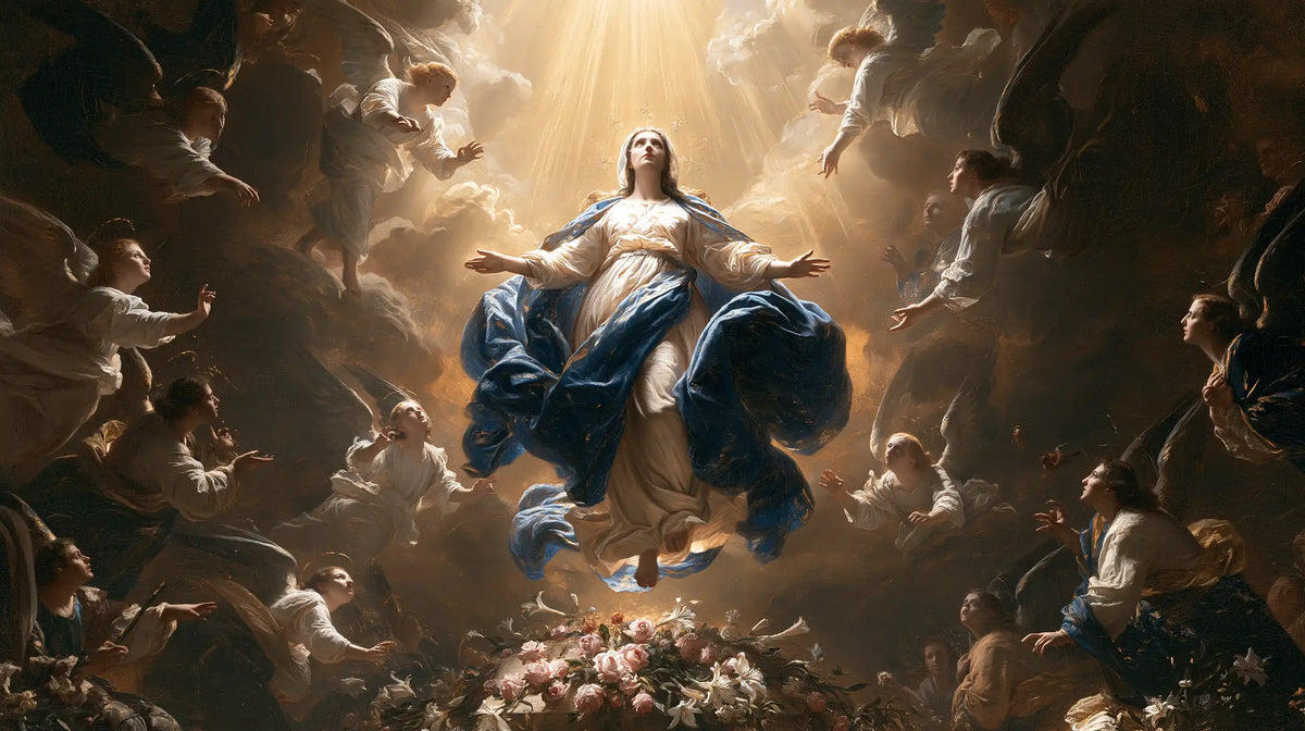 The Assumption of Mary — Light upon the Flower-Filled Tomb