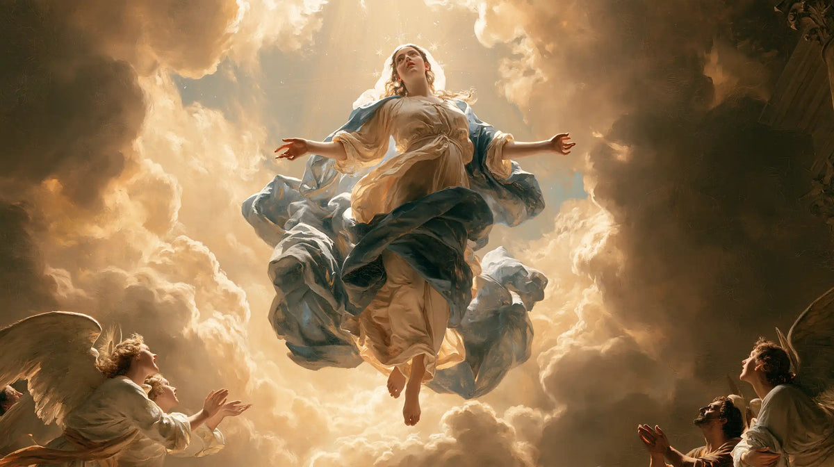 The Assumption of Mary — The Pale Veil in Golden Glory