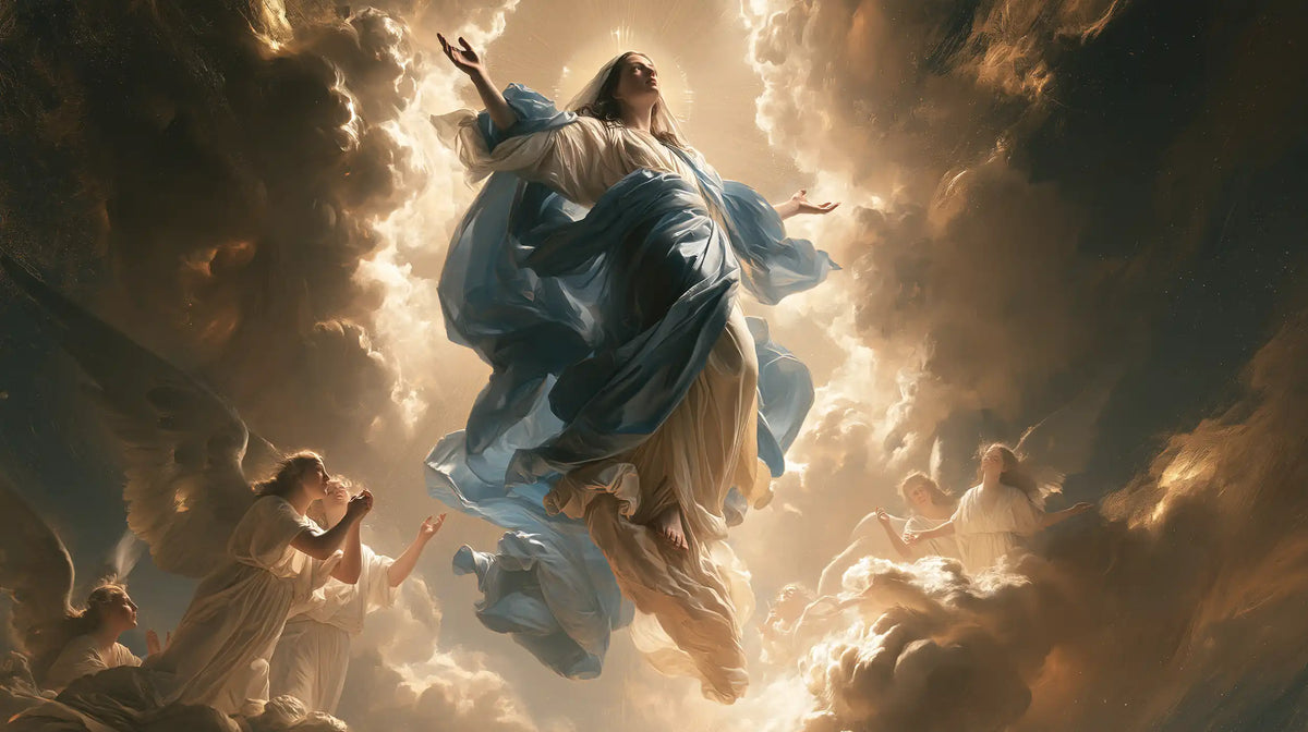 The Assumption of Mary — The Raised Hand in the Grey Breath