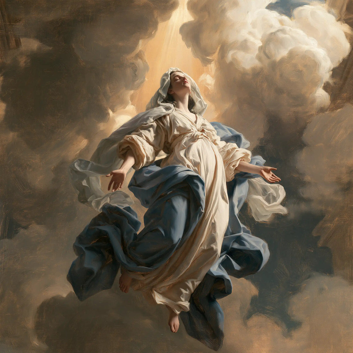 The Assumption of Mary — The Whirl in Stone-Coloured Light