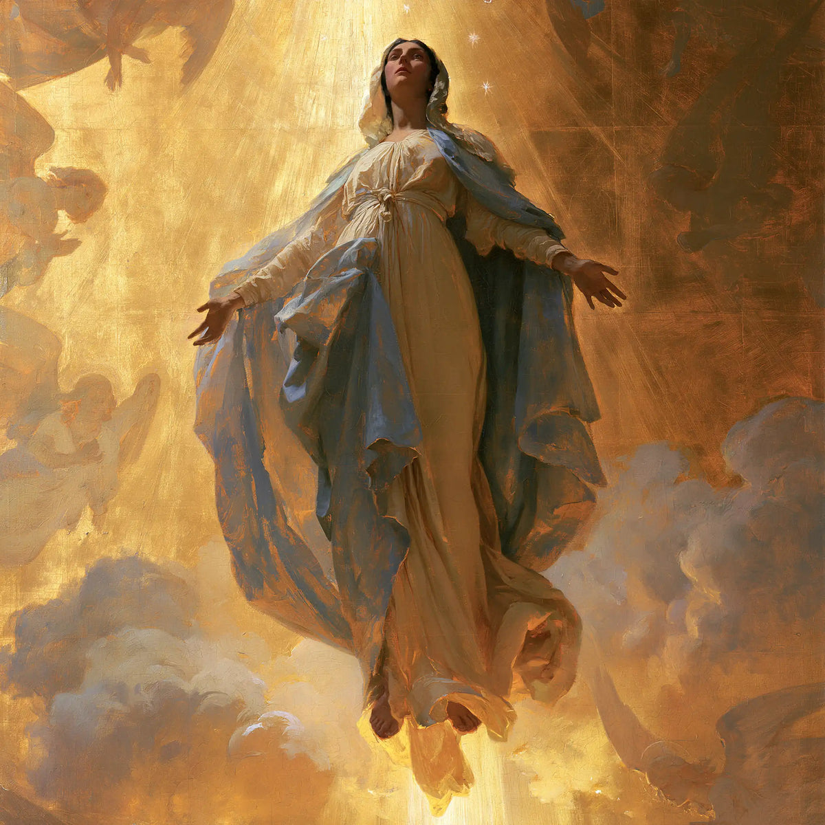 The Assumption of Mary — Where Shadow and Gold Meet