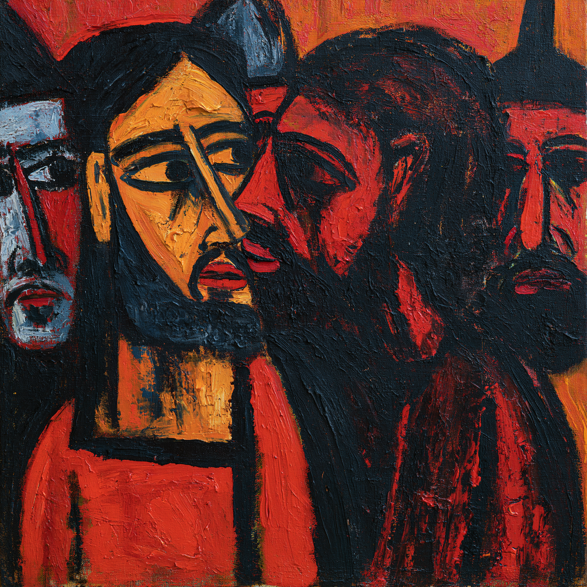 The Betrayal of Judas - Expressionist · Square n° 1 — aperçu de la finition sélectionnée