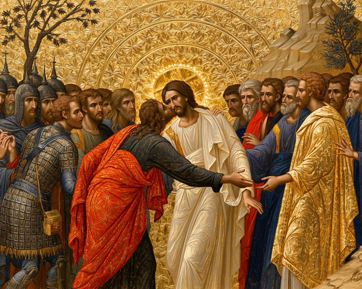 यहूदा का विश्वासघात - पवित्र स्वर्ण · लैंडस्केप n° 2 - ईसाई कला