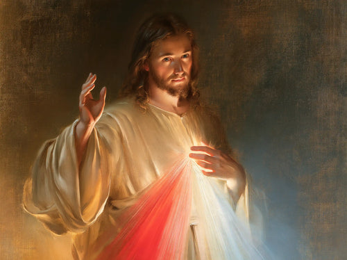 Jesus expressing compassion and divine mercy in Compassion and Mercy style, landscape Christian artwork no. 2