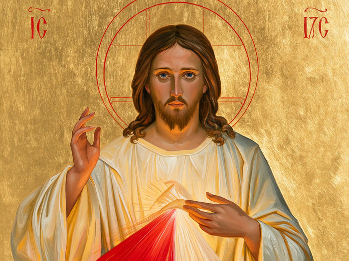 Divine Mercy Jesus — The Red Circle of the Blessing