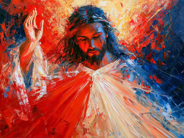 Divine Mercy Jesus – Expressionist · Landscape no. 5