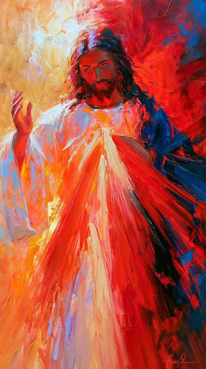 Divine Mercy Jesus – Expressionist · Portrait no. 3