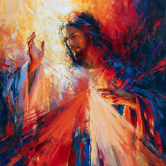 Divine Mercy Jesus – Expressionist · Square no. 2