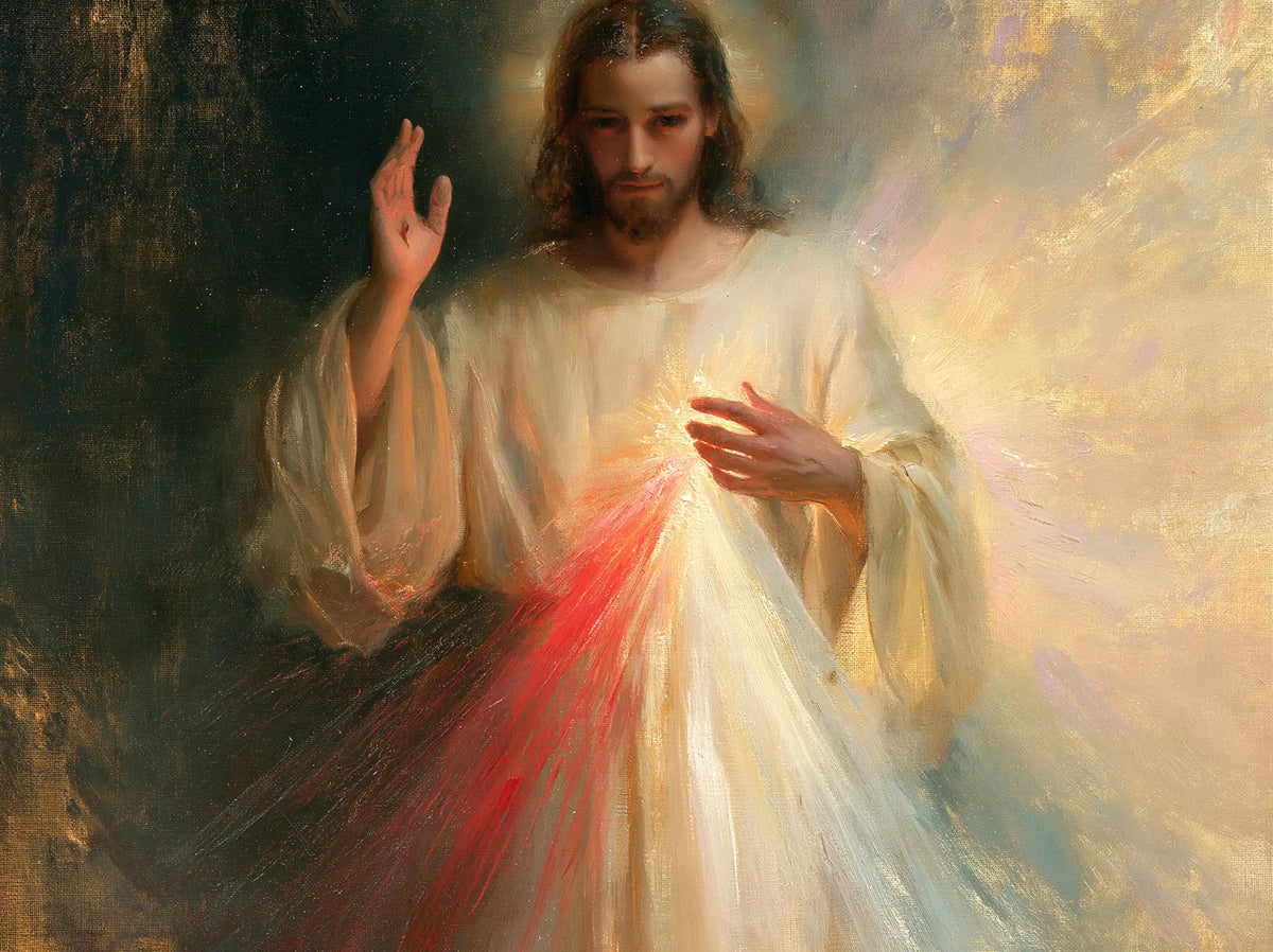 Divine Mercy Jesus — Light in the Garden of Colours