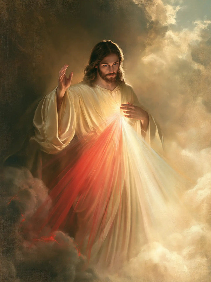 Divine Mercy Jesus - Jesus upon the Clouds · Portrait n° 7