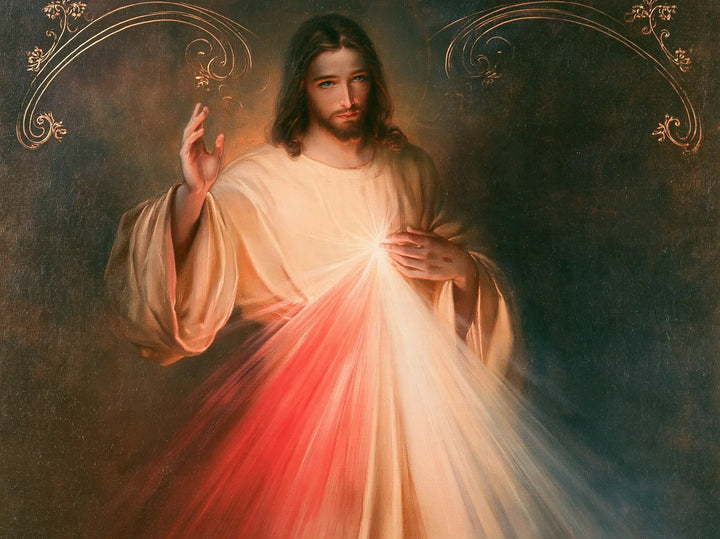 Divine Mercy Jesus — The Quiet Curves of Silence