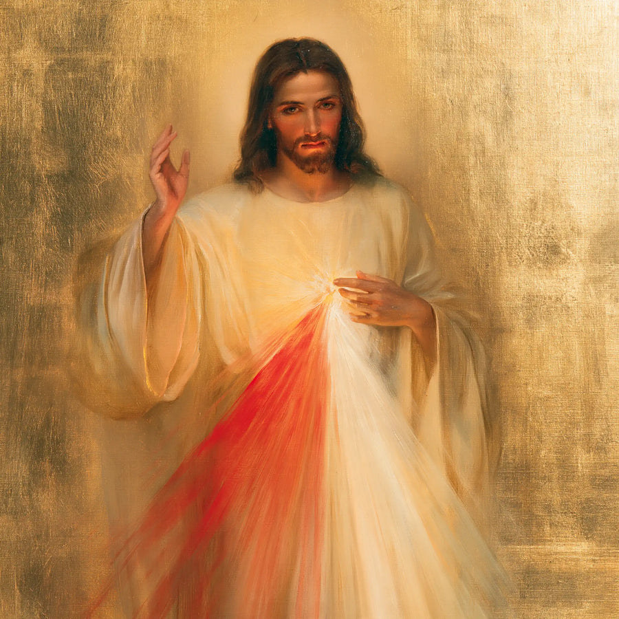 Divine Mercy Jesus - Sacred Gold · Square n° 3