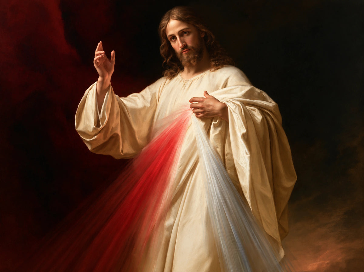 Divine Mercy Jesus – Crimson Twilight