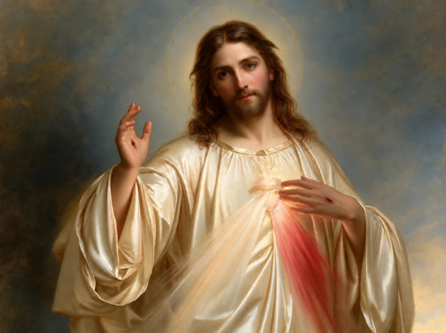 Divine Mercy Jesus – Wounded Hands and Rays