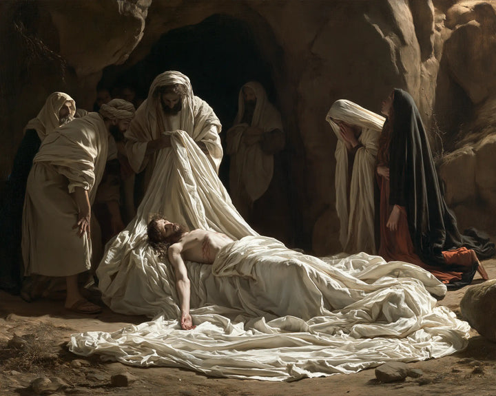 The Entombment of Jesus Christ — The Hand Offered Upon the Earthen Folds