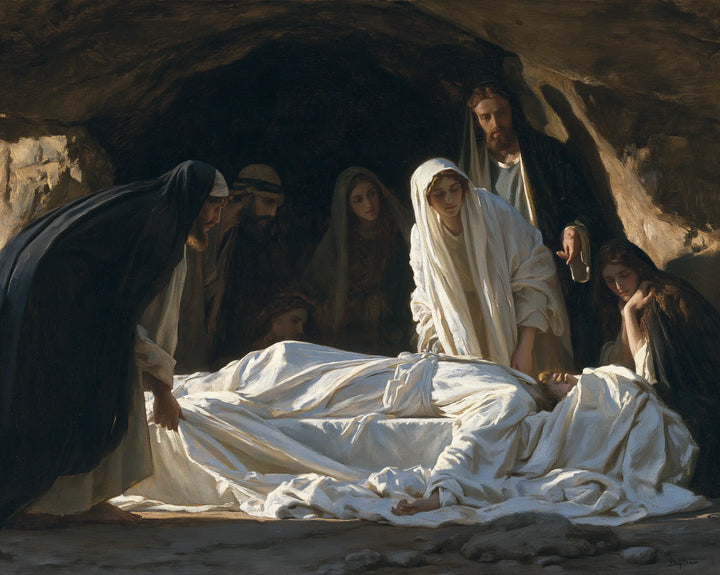 The Entombment of Jesus Christ — The Vigil in Pearly Folds