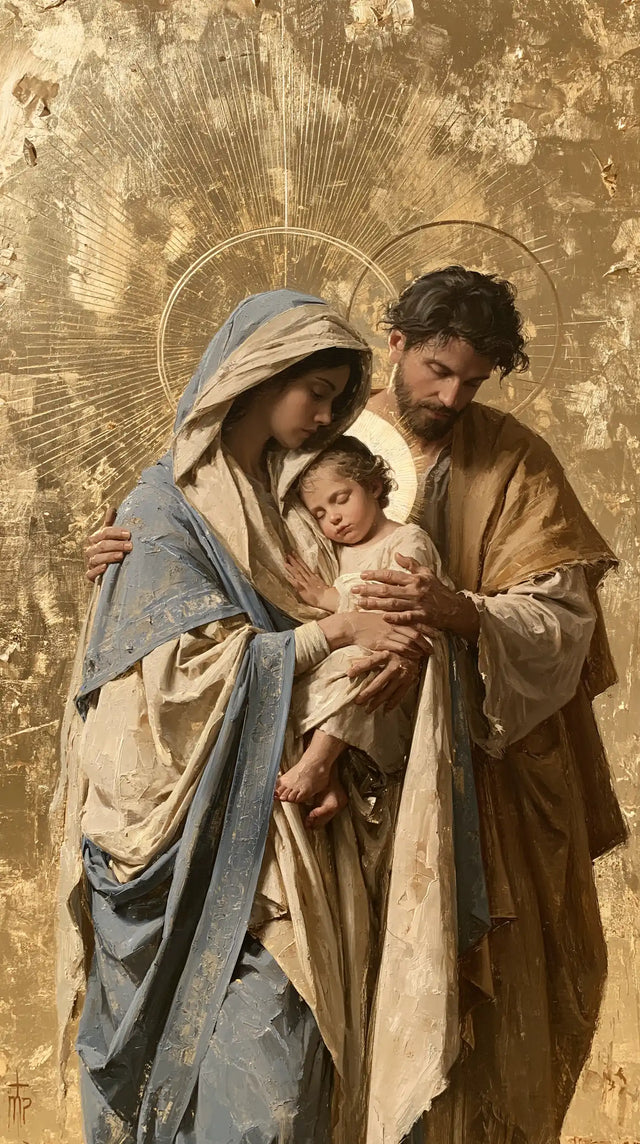 The Holy Family — The Child Amid the Vast Gold