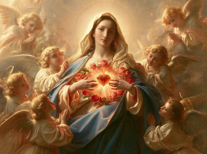 The Immaculate Heart of Mary — Guardian Hands in the Heavenly Choir