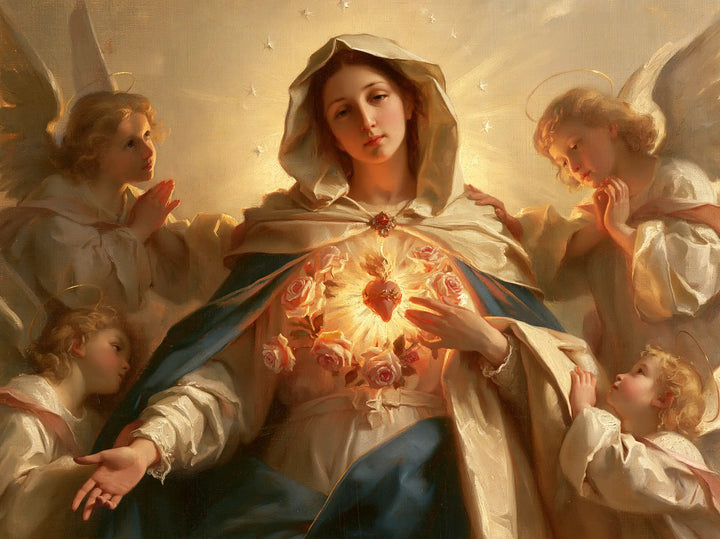 The Immaculate Heart of Mary — The Offered Palm Between White Wings