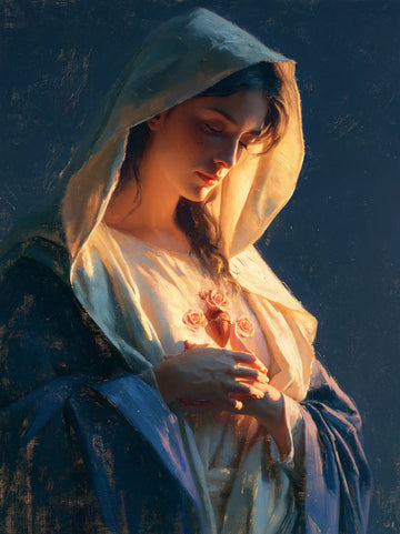 Immaculate Heart of Mary - Midnight Blue Chiaroscuro · Portrait n° 19