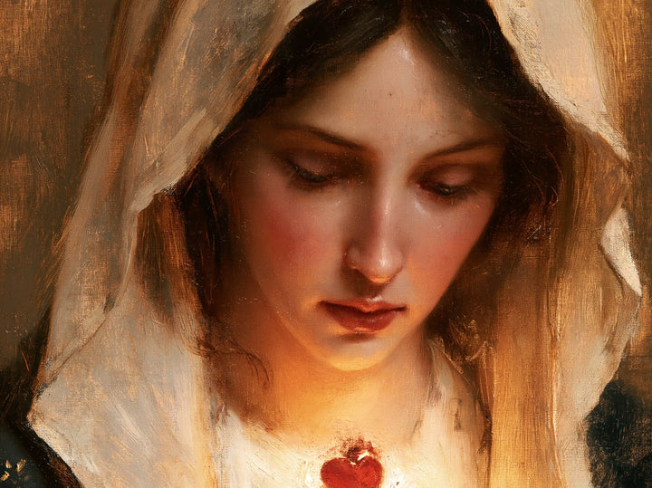 The Immaculate Heart of Mary — The Red Heart at the Portrait’s Edge