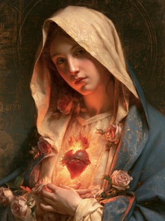 The Immaculate Heart of Mary — The Flame Beneath the Quiet Smile