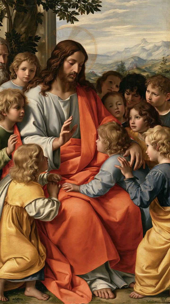Jesus and the Children — The Circle of Colours beneath the Tree