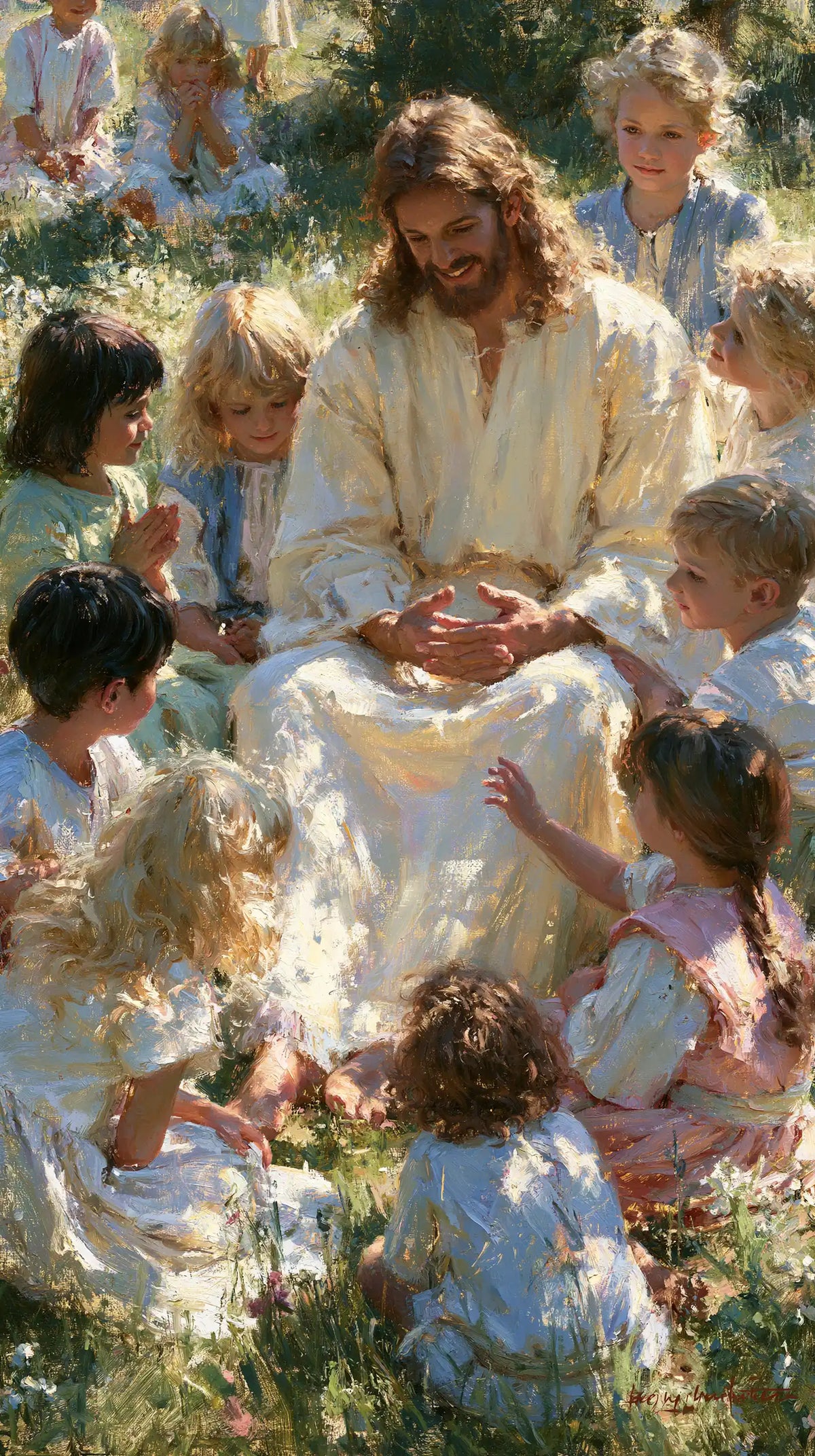 Jesus and the Children - Impressionist · Portrait n° 7