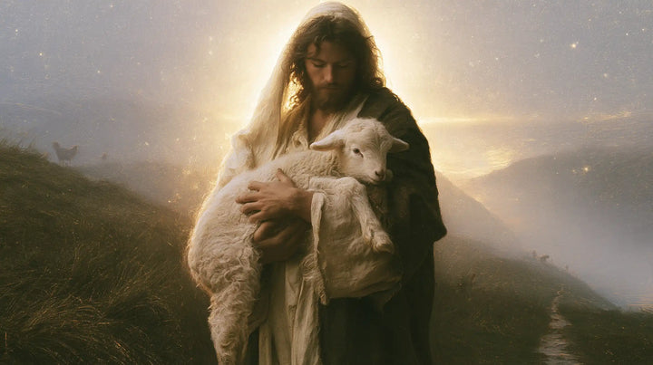 Jesus and the Lamb - Symbolist · Landscape n° 7