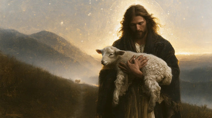 Jesus and the Lamb - Symbolist · Landscape n° 9