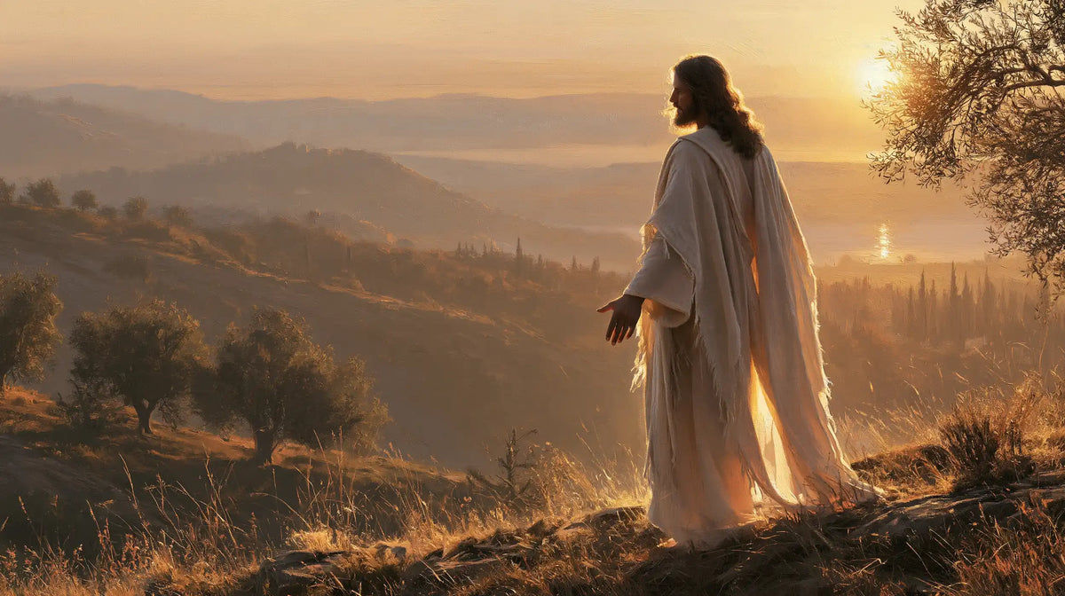 Jesus at Sunset — A Hand Open to the World