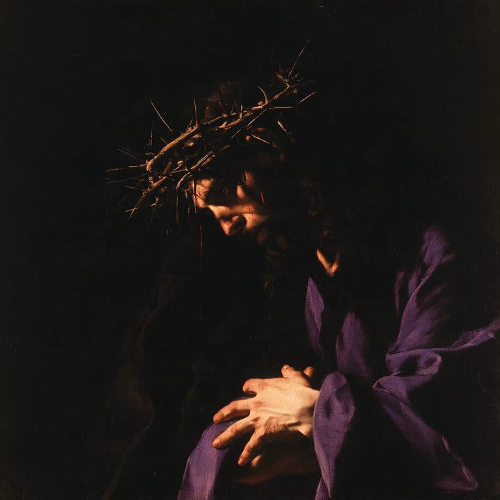 Jesus Crowned with Thorns — The Silent Folding of Hands