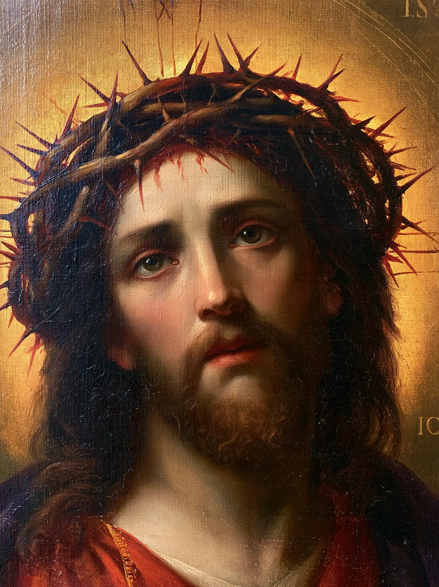 Jesus Crowned with Thorns — The Tender Gaze in the Narrow Halo
