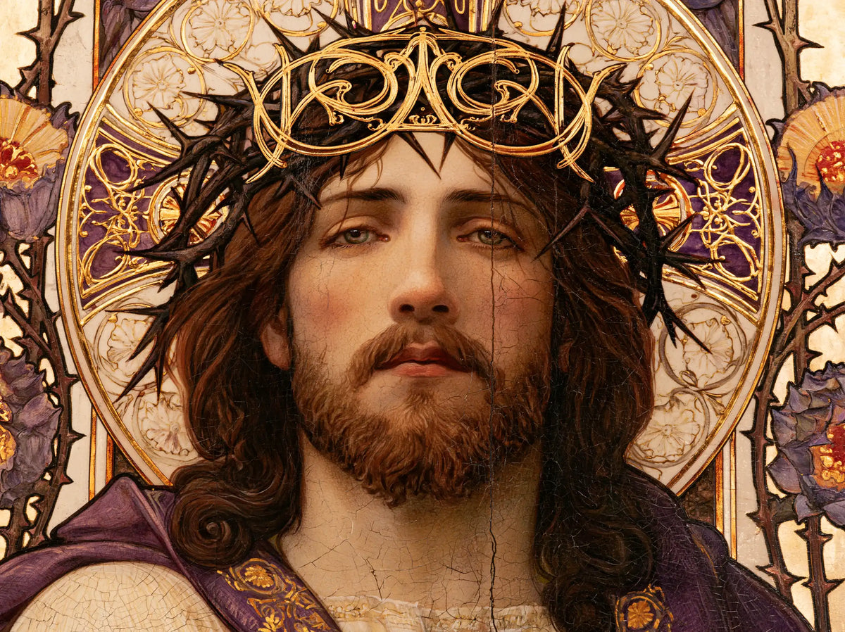 Jesus Crowned with Thorns — The Crown’s Golden Spirals