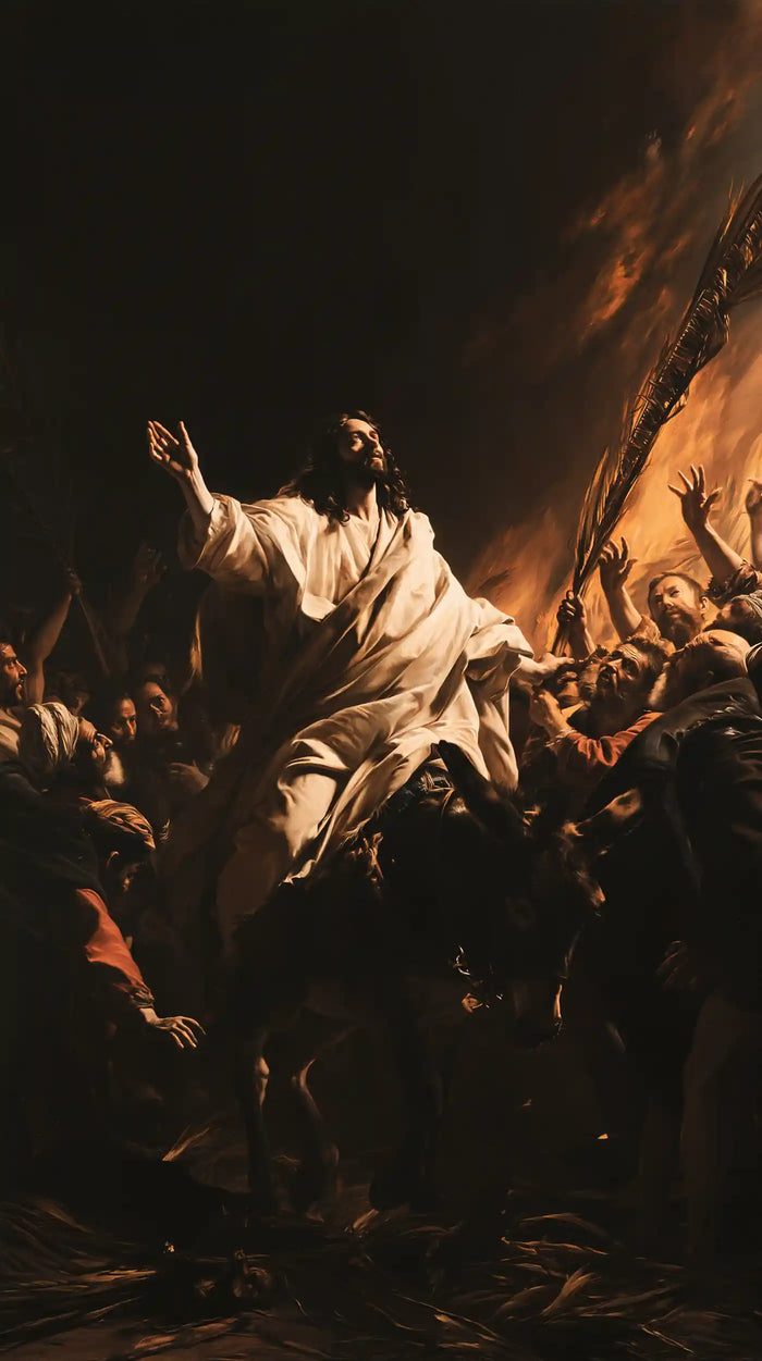 Jesus Enters Jerusalem – Caravaggio Tenebrism · Portrait no. 2