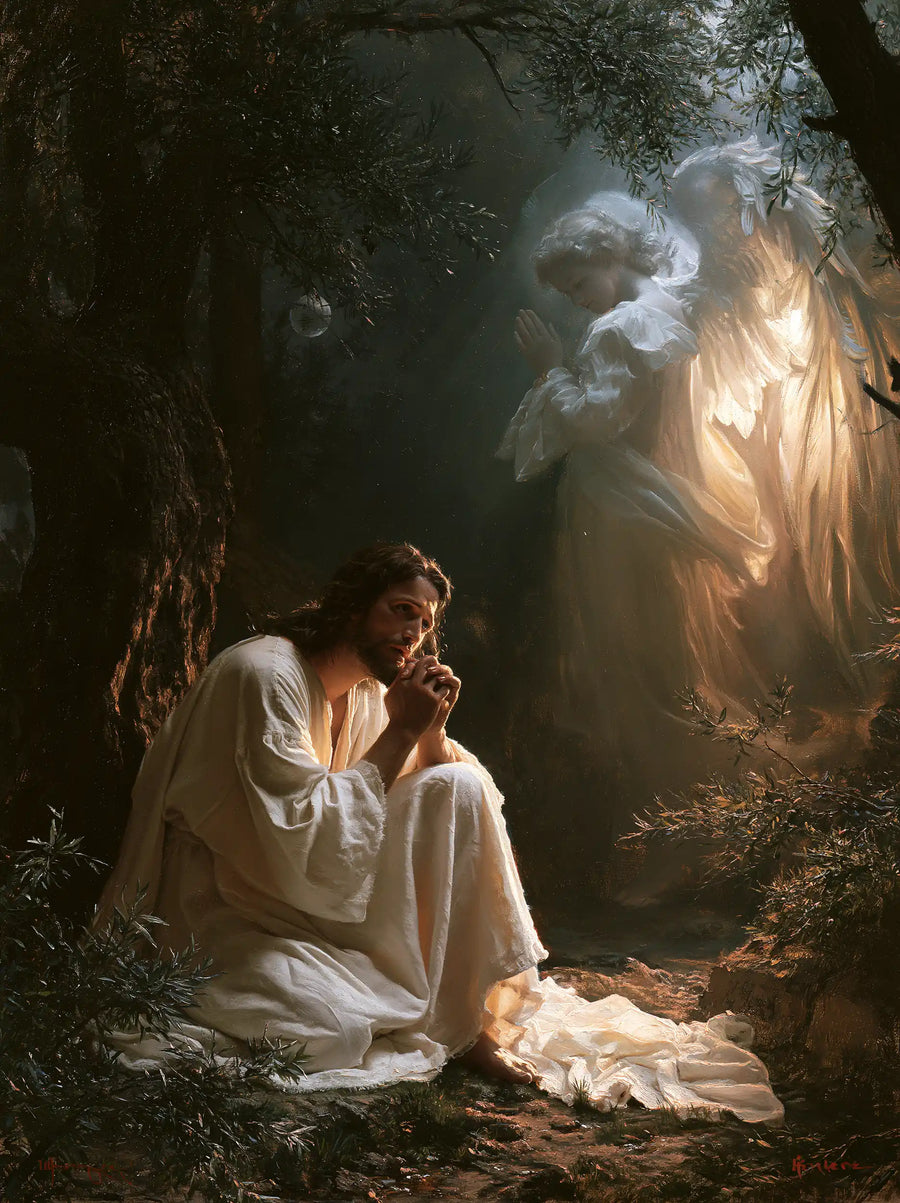 Jesus in Gethsemane - Jesus and the Consoling Angel · Portrait n° 16