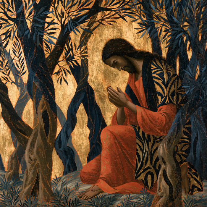 Jesus in Gethsemane - Contemporary Byzantine · Square n° 2