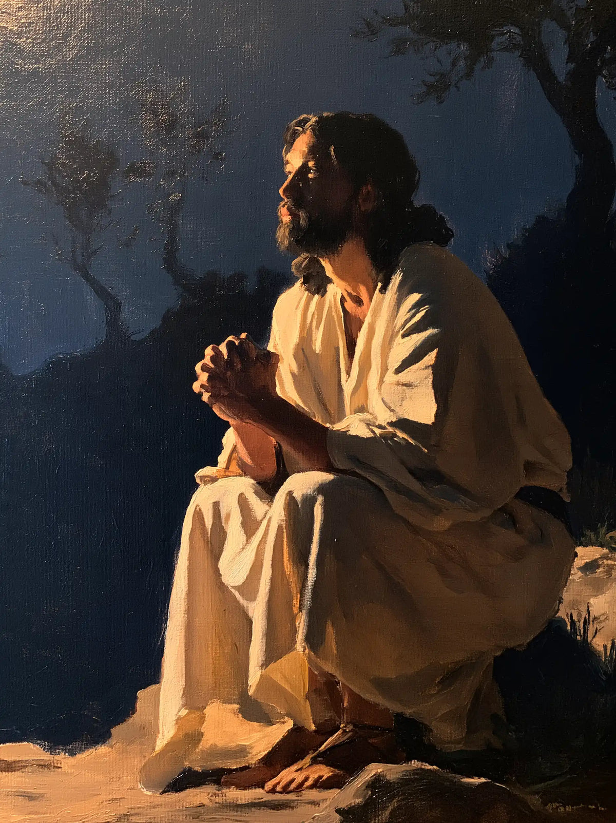 Jesus in Gethsemane - Contemporary Minimalism · Portrait n° 12