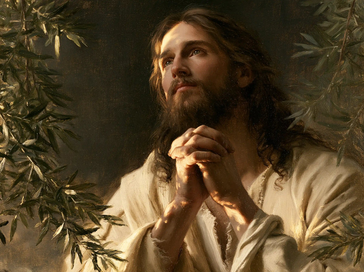 Jesus in Gethsemane - Devotional Portrait of Jesus in Gethsemane · Landscape n° 2
