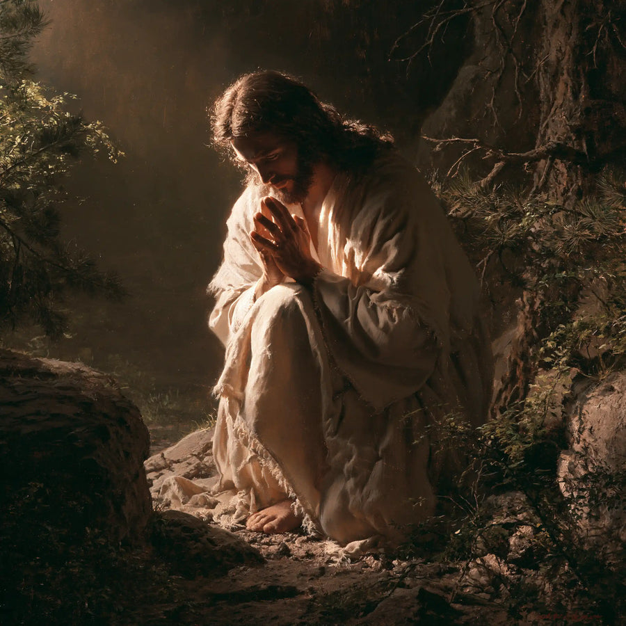 Jesus in Gethsemane - Sacred Agony · Square n° 1
