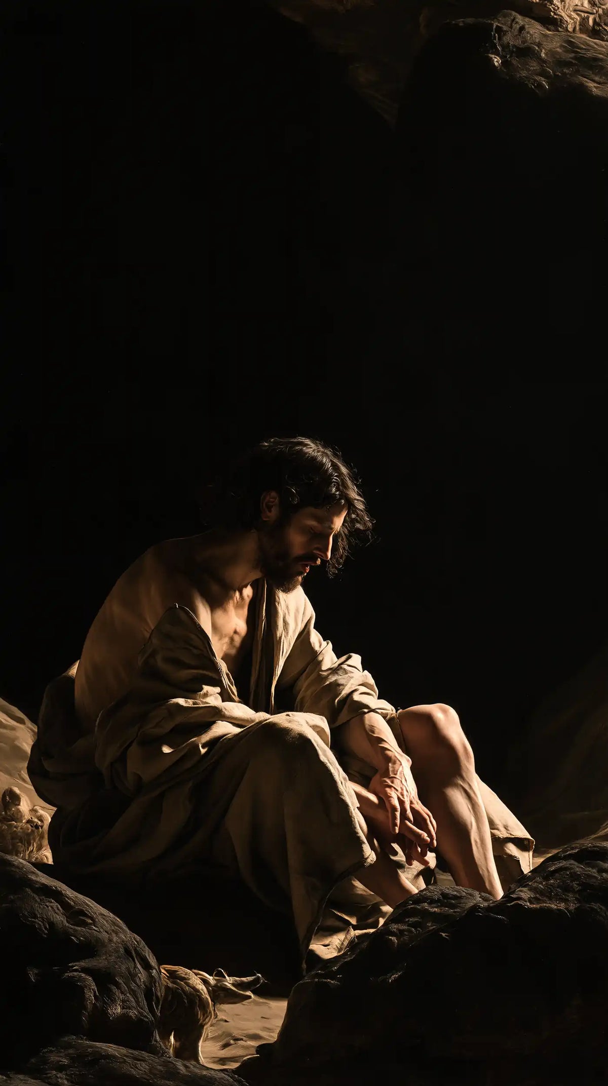 Jesus in the Desert — Solitude Beneath the High Darkness