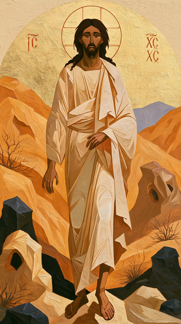 Jesus in the Desert - Contemporary Byzantine · Portrait n° 7
