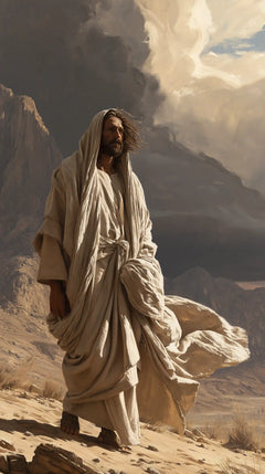 Jesus in the Desert — The Knot of Light and Dust