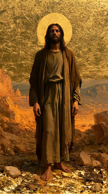 Jesus in the Desert - Sacred Gold · Portrait n° 13